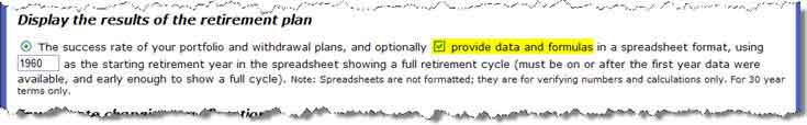 Provide data and formulas in a spreadsheet